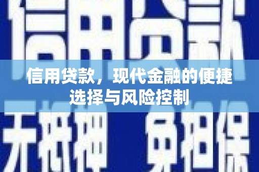 常平信用贷款，现代金融的便捷选择与风险控制