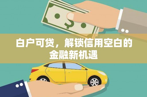 常平白户可贷，解锁信用空白的金融新机遇