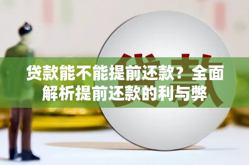 常平贷款能不能提前还款？全面解析提前还款的利与弊