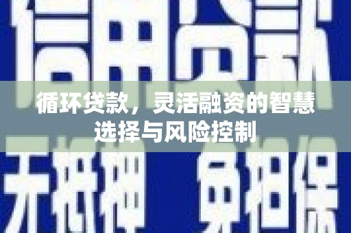 常平循环贷款，灵活融资的智慧选择与风险控制