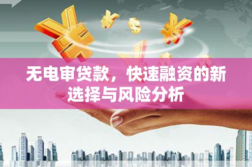常平无电审贷款，快速融资的新选择与风险分析