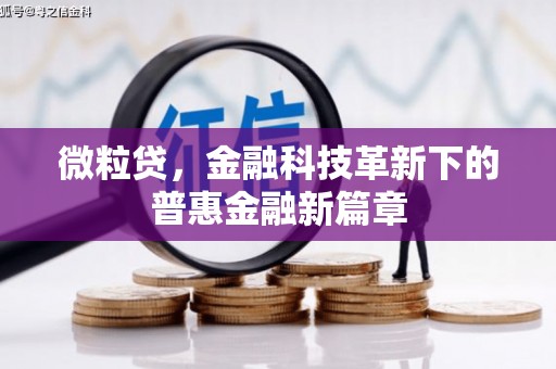 常平微粒贷，金融科技革新下的普惠金融新篇章