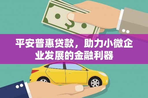 常平平安普惠贷款，助力小微企业发展的金融利器